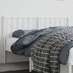 vidaXL Tête de lit métal blanc 150 cm