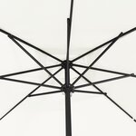 Parasol de jardin carré vidaXL 295x245 cm Blanc Sable