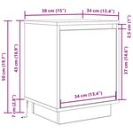 VidaXL Tables de chevet avec lumières LED 2 Pièces sonoma gris 38x34x50cm