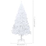 vidaXL Arbre de Noël artificiel pré-éclairé et boules blanc 120 cm PVC