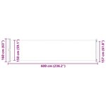 vidaXL Auvent latéral rétractable de patio 600x160 cm crème