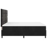 vidaXL Lit à ressort LED avec matelas Noir 180 x 200 cm Velours