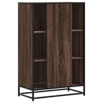 vidaXL Buffet haut chêne marron 68x35x106 5 cm bois ingénierie métal