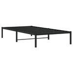vidaXL Cadre de lit métal sans matelas noir 100x200 cm