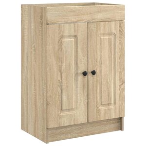 vidaXL Armoire sous évier de salle de bain Chêne Sonoma