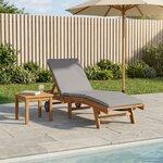 vidaXL Transat Polyester Marron et gris clair