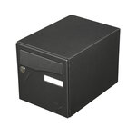 Boîte aux lettres Préface 1 porte   Noir décor RAL 9005D