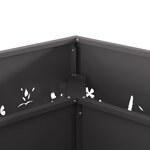 brasero vidaXL carré noir 60x60x30 cm en acier