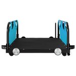 vidaXL Remorque de vélo bleu tissu oxford et fer