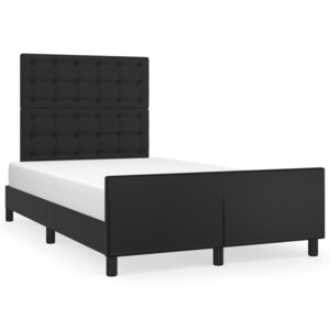 vidaXL Cadre de lit sans matelas noir 120x200 cm similicuir