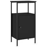 vidaXL Tables de chevet 2 Pièces noir 41x31x80 cm bois d’ingénierie