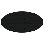 vidaXL Table basse Noir 80x40x35 cm Bois massif de pin