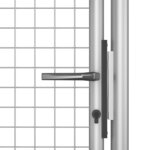 vidaXL Porte de jardin Acier galvanisé 105x125 cm Argenté