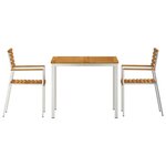 vidaXL EnsembledeRepasdeJardin 3 Pièces Marron AcaciaMassif