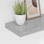 vidaXL Étagère murale flottante gris béton 60x23 5x3 8 cm MDF