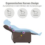vidaXL Fauteuil inclinable de massage Marron Similicuir