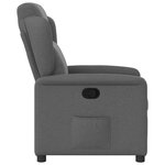 vidaXL Fauteuil inclinable Gris foncé Tissu