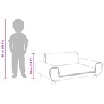 vidaXL Canapé pour enfants rose 70x45x33 cm velours