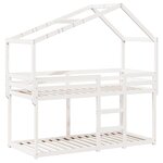 vidaXL Lit superposé sans matelas blanc 90x190 cm bois de pin massif