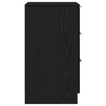 vidaXL Cabinet de chevet avec tiroir 2 Pièces Chêne noir 40 x 65 x 65 cm