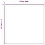 vidaXL Coureur de Tapis MARSA Gris 100 x 100 cm Polyester et PVC