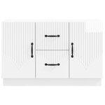 vidaXL Buffet Blanc brillant 89 x 34 5 x 57 cm Bois d'ingénierie