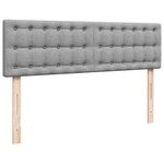 VidaXL Cadre de lit ottoman et matelas gris clair 140x200 cm tissu