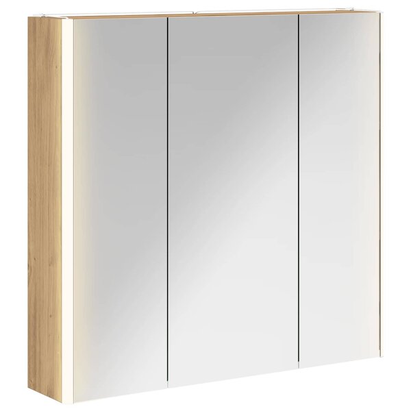 vidaXL Armoire Miroir de Salle de Bain avec étagère Chêne artisan