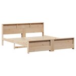 vidaXL Cadre de lit Marron 200 x 200 cm Bois massif en pin
