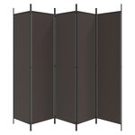 vidaXL Cloison de séparation 6 panneaux Marron 300x200 cm Tissu