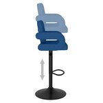 vidaXL Tabourets de bar lot de 2 bleu tissu