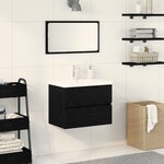 meuble sous lavabo vidaXL avec bassin intégré Chêne noir Bois d'ingénierie