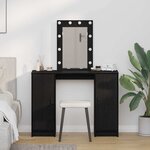 vidaXL Table de Toilette Noir 102 x 33 x 135 cm Bois d'ingénierie