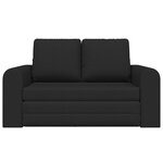 vidaXL Canapé Lit au Sol 2-en-1 Noir 148x71x83 cm Tissu
