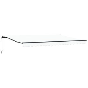 vidaXL Auvent Rétractable Blanc 450 × 300 cm tissu