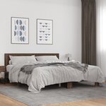 vidaXL Cadre de lit sans matelas chêne marron 200x200 cm