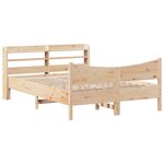 vidaXL Cadre de lit avec tête de lit 160x200 cm bois de pin massif