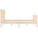 vidaXL Cadre de lit avec tête de lit 140x190 cm bois massif