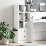 vidaXL Étagère blanche Blanc MDF Standard Étagère blanche