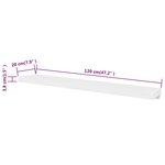 vidaXL 2 Étagères murales MDF Blanc Rangement de livres/DVD