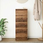 vidaXL Buffet avec tiroirs vieux bois 37 5x35x99 cm bois d'ingénierie