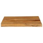vidaXL Dessus de table 70x40x3 8 cm bord vivant bois massif manguier