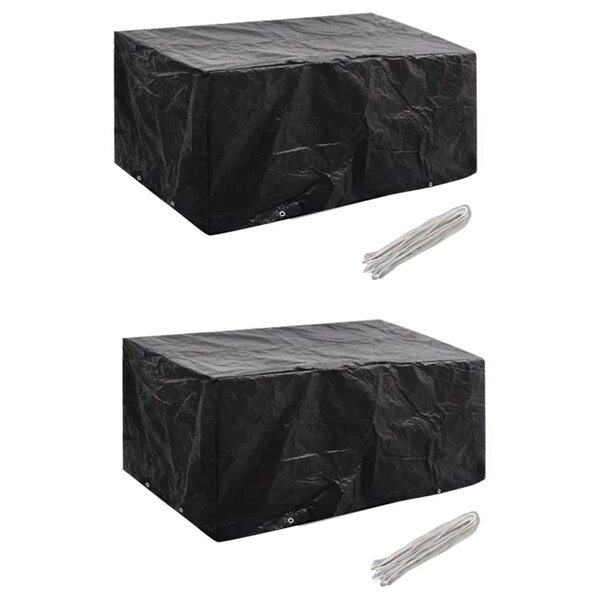vidaXL Housses de salon de jardin 2 Pièces Rotin 8 œillets 180 x 140 cm