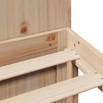 vidaXL Lit bibliothèque sans matelas 135x190 cm bois de pin massif