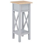 vidaXL Table d'appoint Gris 27 x 27 x 65 5 cm Bois
