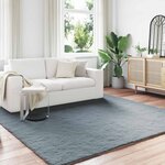 vidaXL Tapis en Fourrure Synthétique de Lapin Olite Anthracite