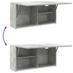 vidaXL Armoire murale de bain gris béton 80x25x40 cm bois d'ingénierie