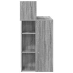 vidaXL Bureau avec rangement Sonoma gris 90 x 48 x 101 5 cm