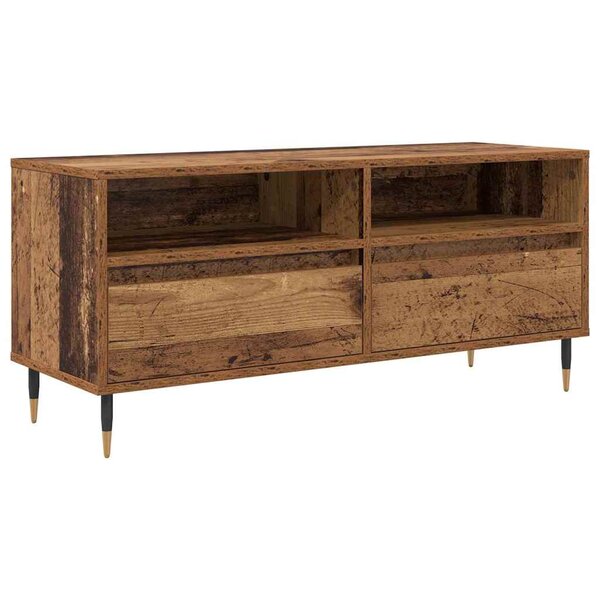 vidaXL Meuble TV avec tiroir Bois Ancien 100 x 34 5 x 44 5 cm