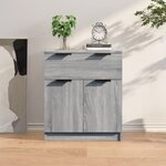 vidaXL Buffet Sonoma gris 60x30x70 cm Bois d'ingénierie